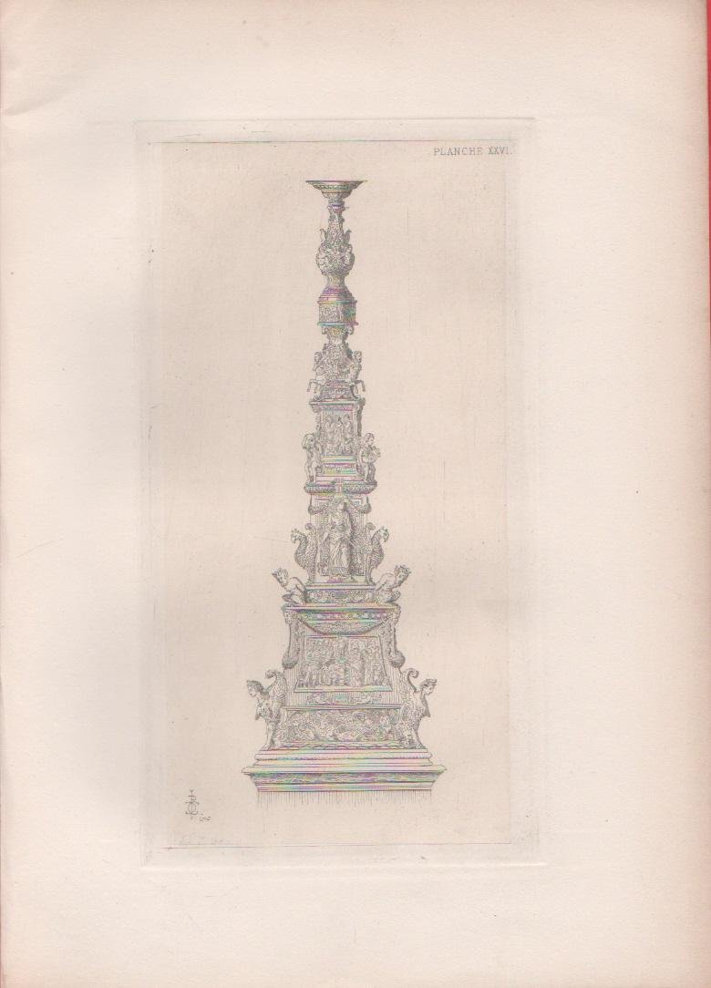 Candelabrum at S. Antonio at Padua, by Riccio. Engraving 1868