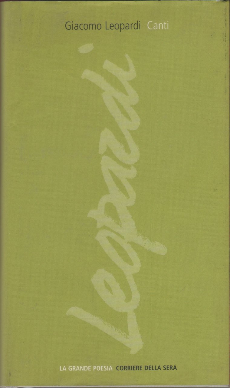 Canti - Giacomo Leopardi