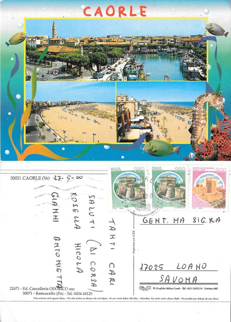 Caorle. Vedute. Viaggiata 2000