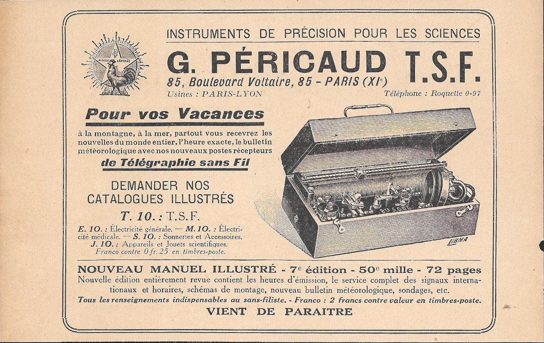 Carburateur Universer Claudel 1920 / G. Pericaud TSF - Advertising …