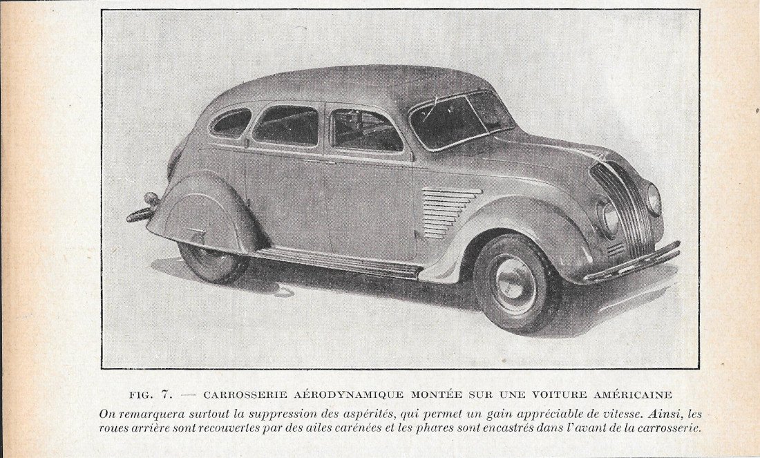 Carrosserie aérodynamique montée sur une voiture américaine- Immagine 1934