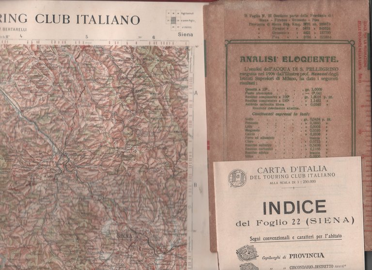 Carta d'Italia del Touring Club Italiano - Foglio 22 Siena | Immagine Gallery 2
