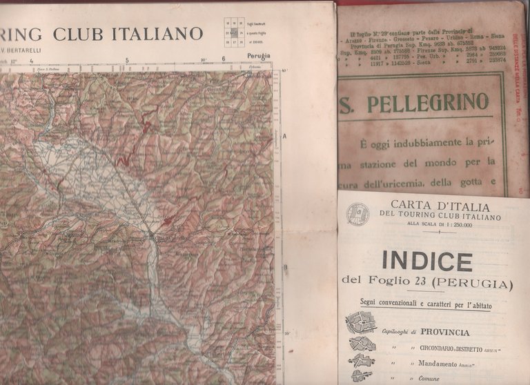 Carta d'Italia del Touring Club Italiano - Foglio 23 Perugia