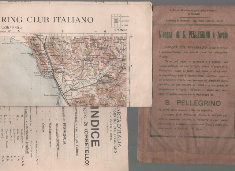 Carta d'Italia del Touring Club Italiano - Foglio 26 Orbetello | Immagine Gallery 2