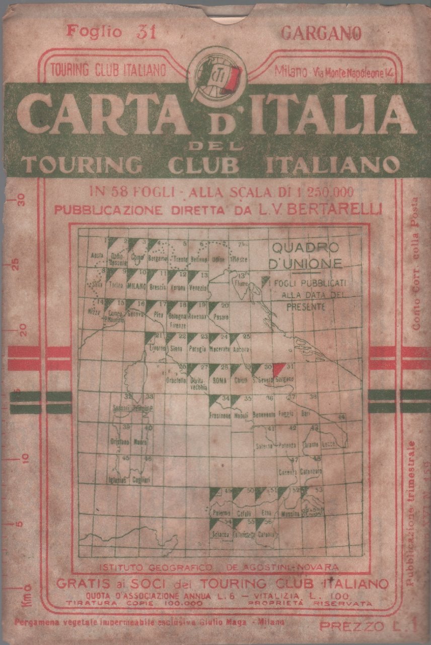 Carta d'Italia del Touring Club Italiano - Foglio 31 Gargano | Immagine principale