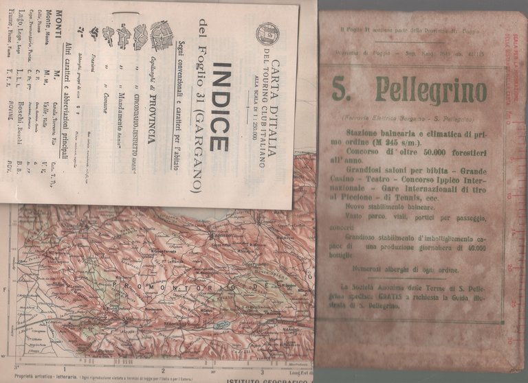Carta d'Italia del Touring Club Italiano - Foglio 31 Gargano | Immagine Gallery 2