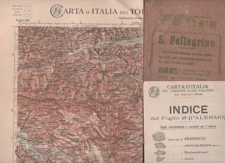 Carta d'Italia del Touring Club Italiano - Foglio 49 Palermo