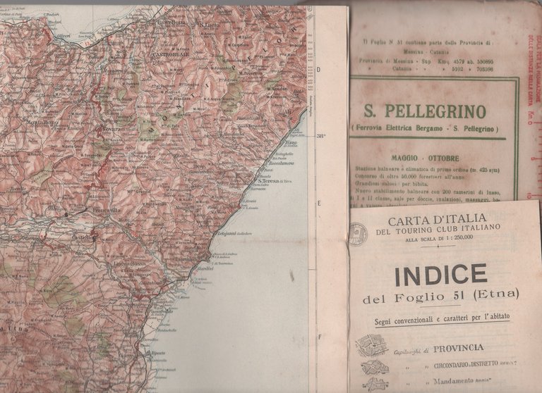 Carta d'Italia del Touring Club Italiano - Foglio 51 Etna | Immagine Gallery 2