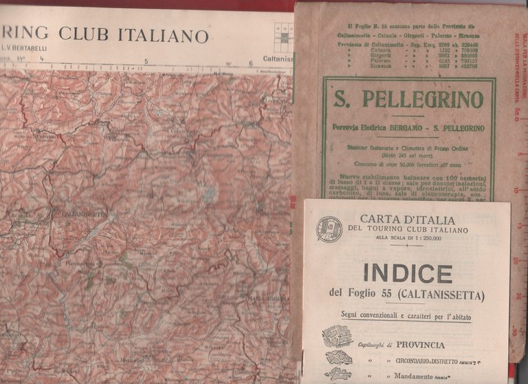 Carta d'Italia del Touring Club Italiano - Foglio 55 Caltanisetta | Immagine Gallery 2