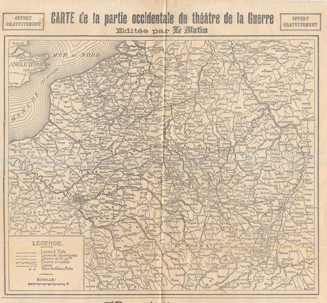 Carte de la partie occidentale du théatre de la Guerre. …