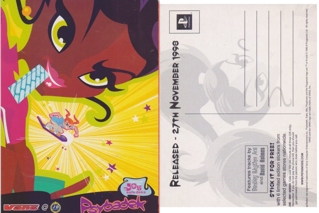 Cartolina - Psybadek. Released 27 novembre 1998