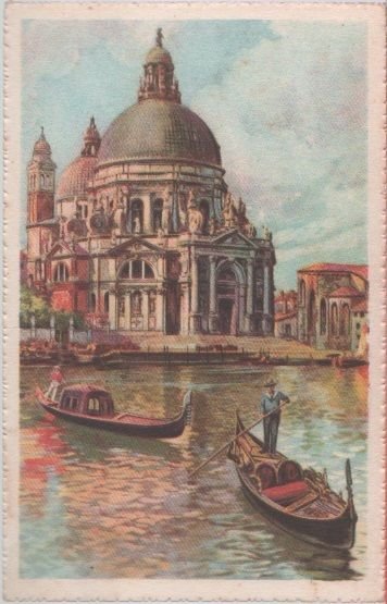 Cartolina - Venezia. Chiesa della Salute. Illustratore