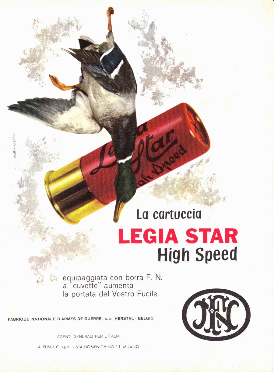 Cartuccia FN Legia Star High Speed/Fabbrica d'armi Antonio Zoli. Advertising …