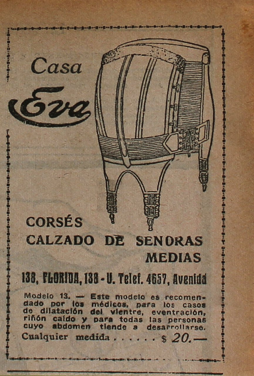 Casa Eva corses - Advertising 1922