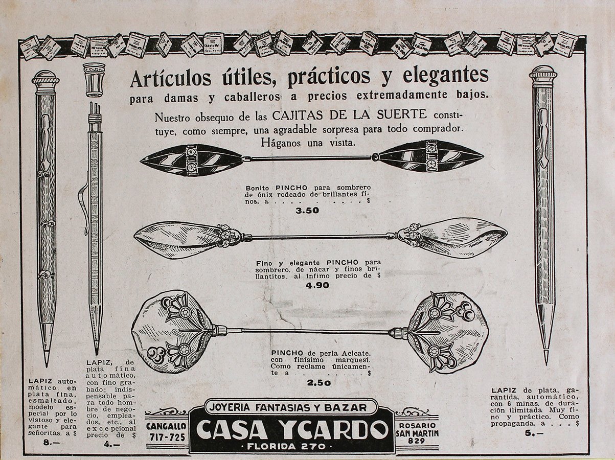 Casa Ycardo. Articulos utiles, practicos y elegantes - Advertising 1922