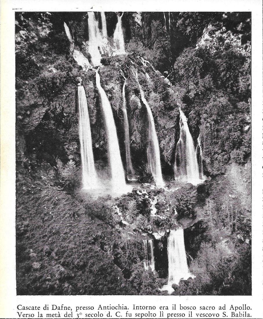 Cascate di Dafne presso Antiochia. Stampa 1934