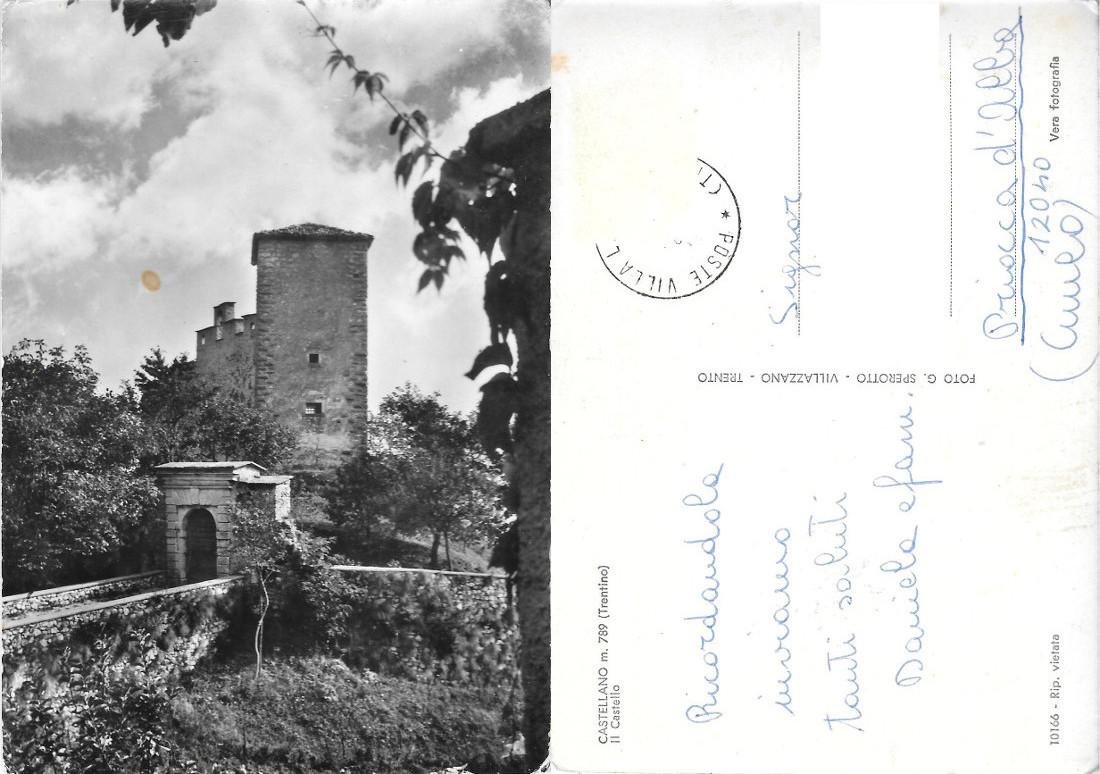Castellano (TN). Il castello. Viaggiata