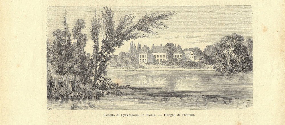 Castello di Lykkesholm, in Fionia. Stampa 1863. | Immagine principale
