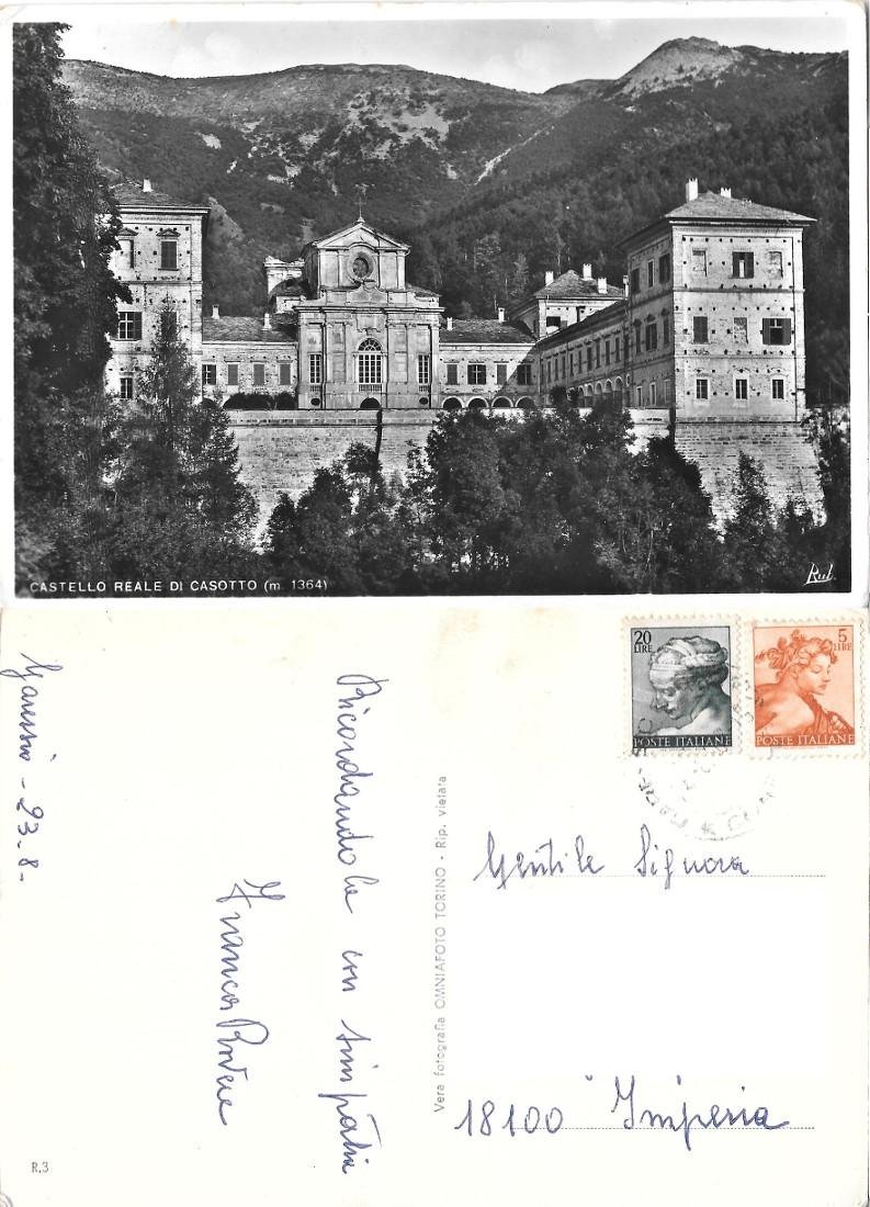 Castello reale di Casotto (CN). Viaggiata 1967