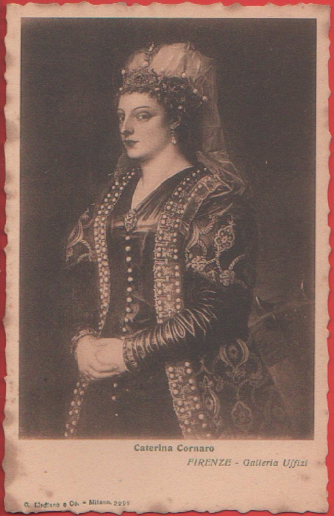 Caterina Cornaro. Galleria Uffizi - Non viaggiata