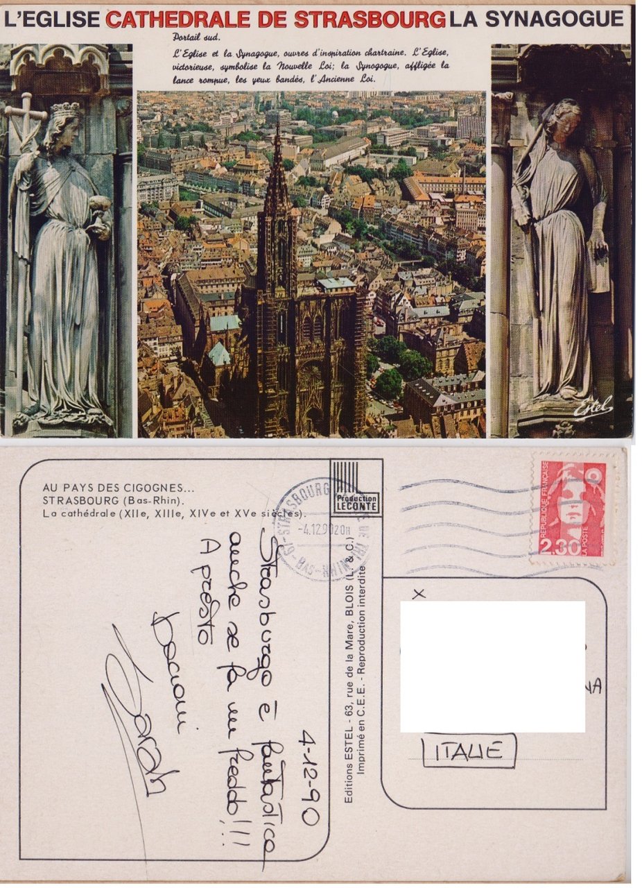 Cathedrale de Strasbourg. Viaggiata 1990