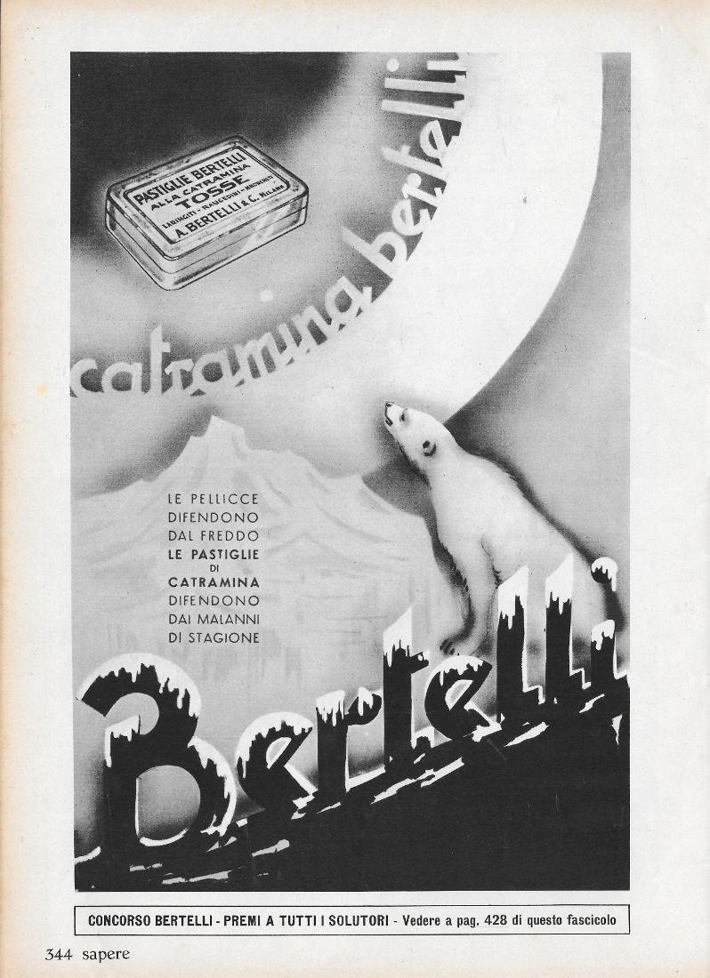 Catramina Bertelli. Advertising 1939