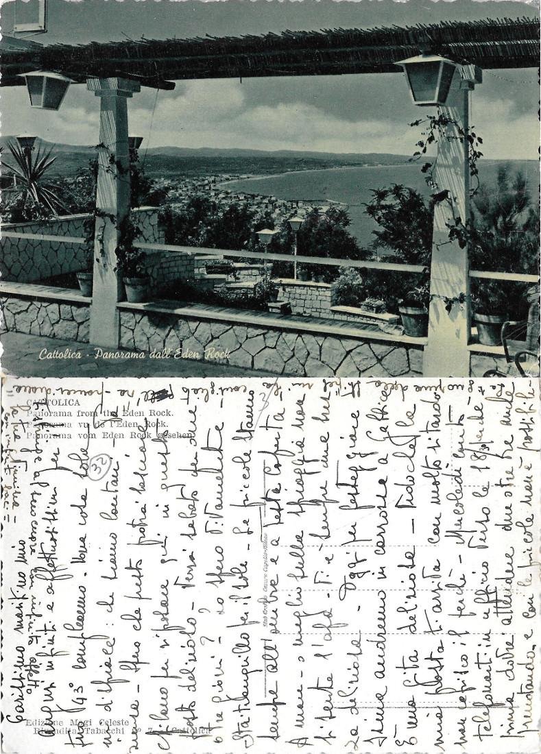 Cattolica. Panorama dall'Eden Rock. Viaggiata in busta
