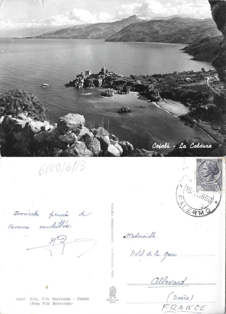 Cefalù. La Caldura. Viaggiata 1960