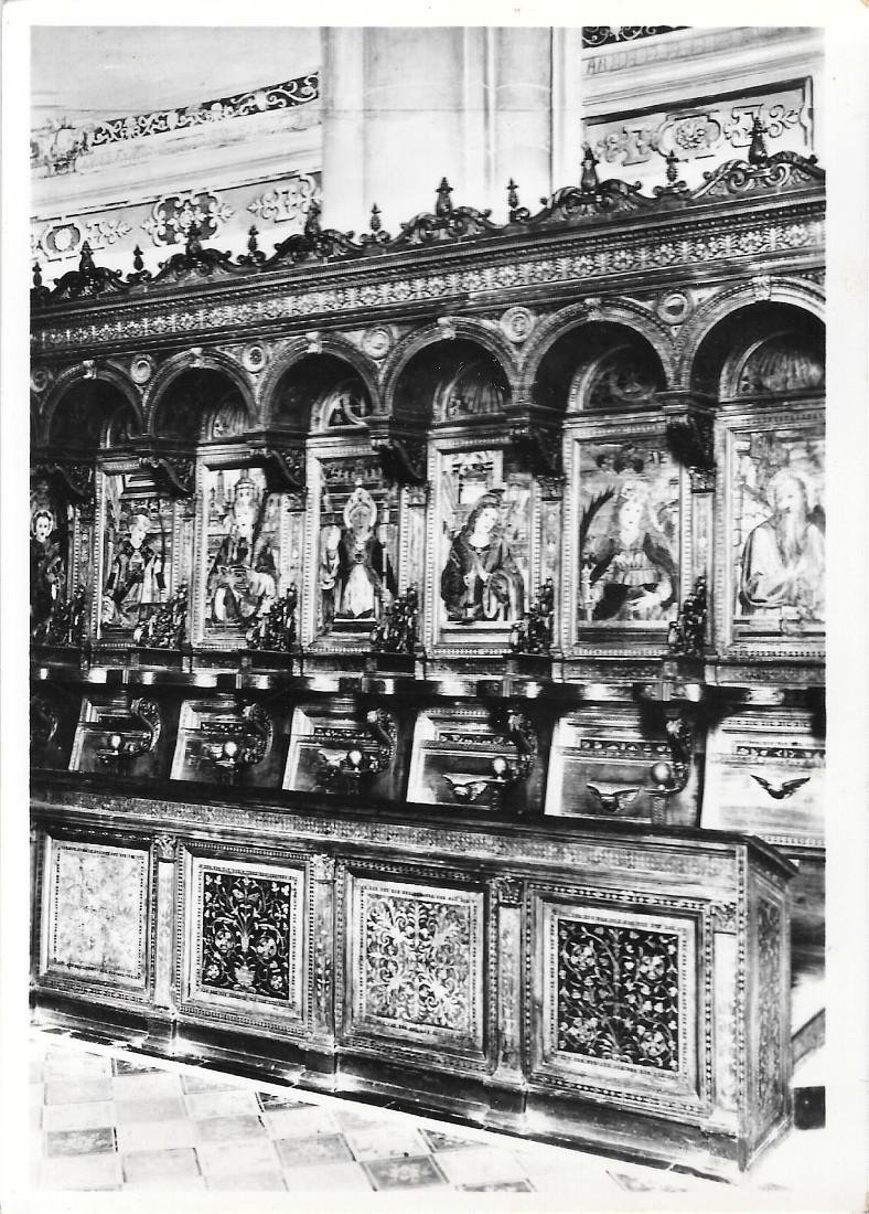 Certosa di Pavia. Porzione degli Stalli del Coro. Non viaggiata