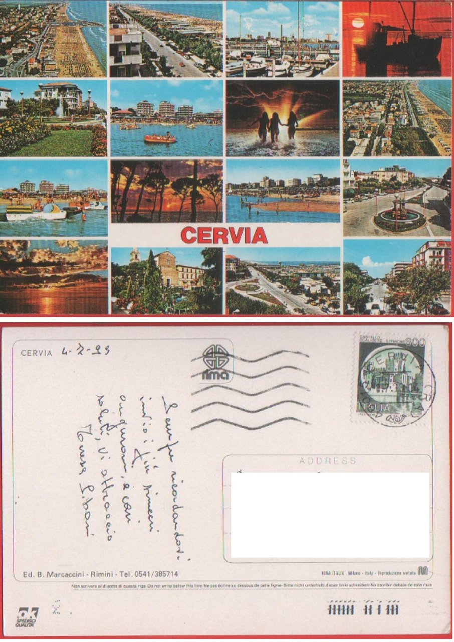 Cervia. Viaggiata 1993