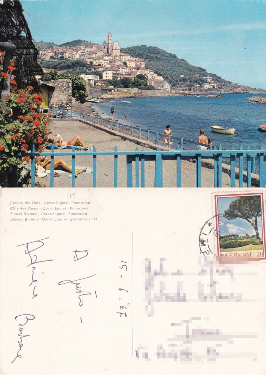 Cervo Ligure (IM). Panorama. Viaggiata 1967