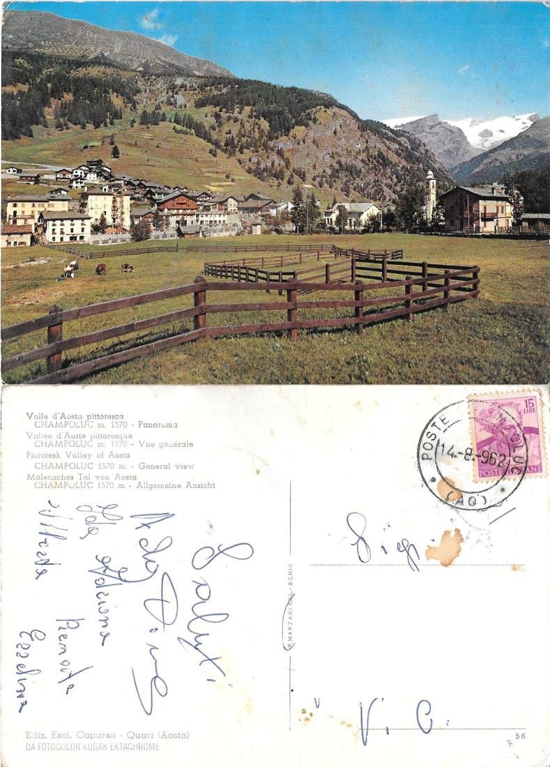 Champoluc. Panorama. Viaggiata 1962