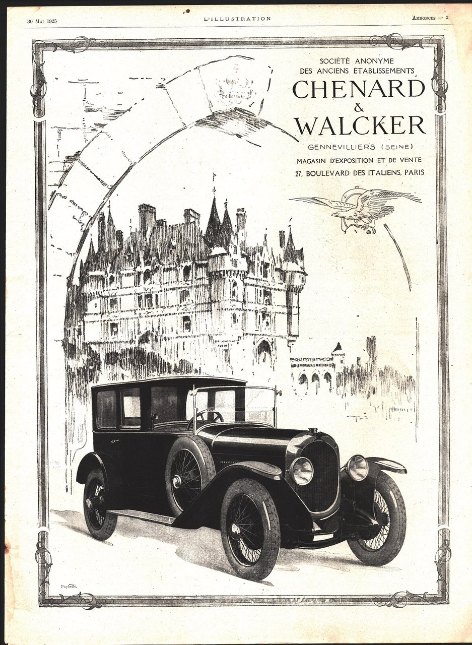 Chenard&amp;Walcker/Veedol. Advertising 1925