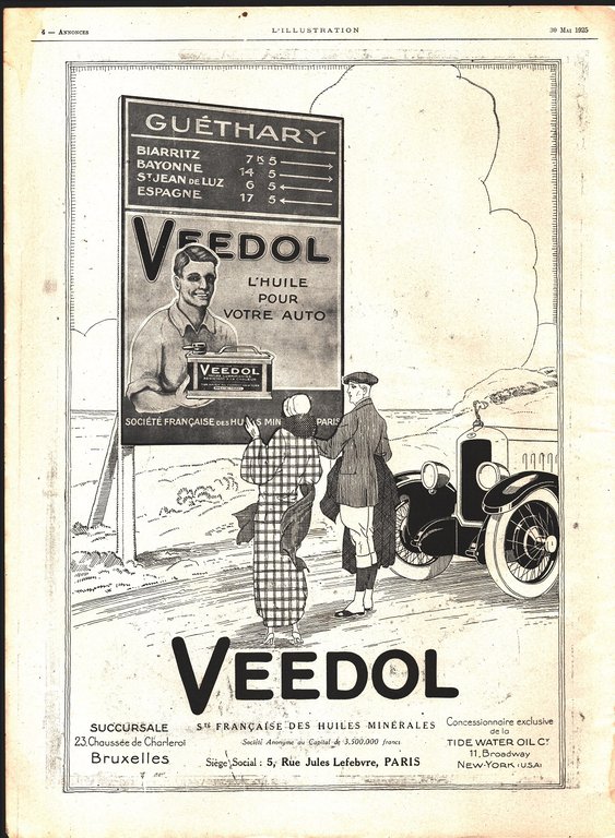 Chenard&amp;Walcker/Veedol. Advertising 1925