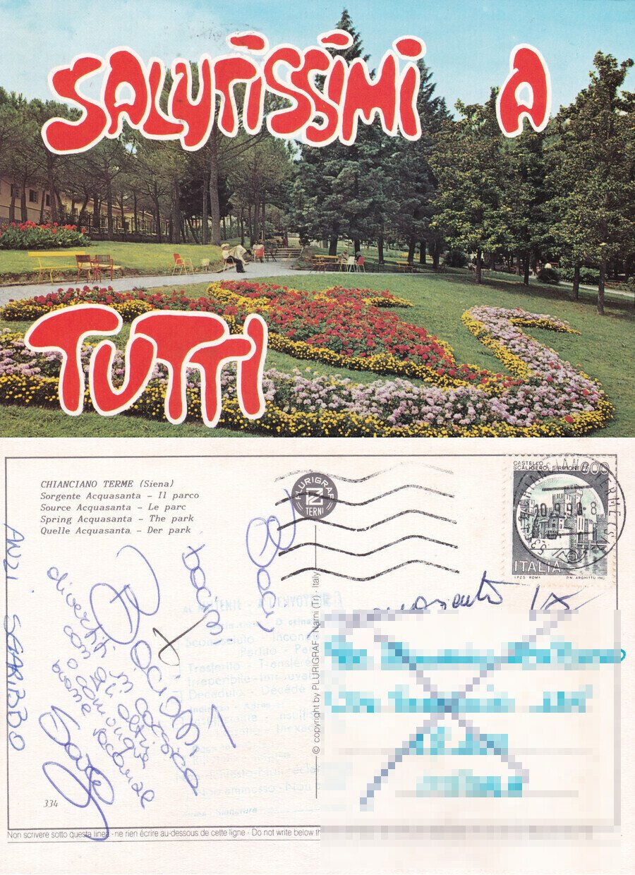 Chianciano Terme. Sorgente Acquasanta, il Parco - Viaggiata 1990