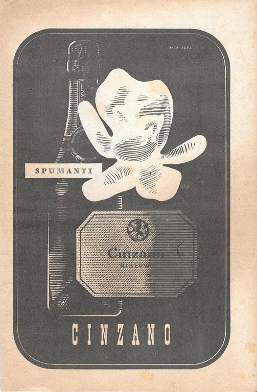 China Martini / Spumanti Cinzano. Advertising 1947