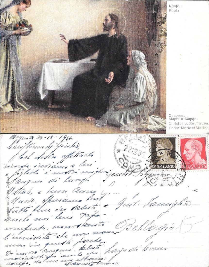 Christ, Marie et Marthe. Viaggiata 1936