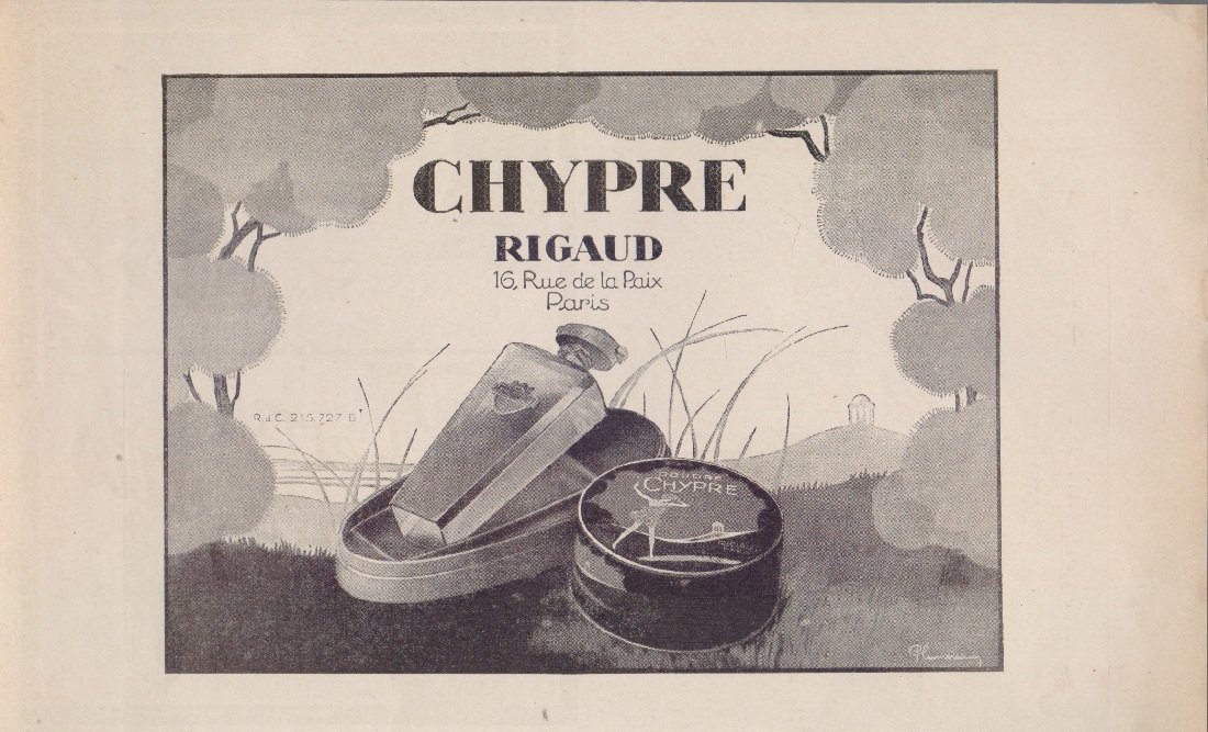 Chypre Rigaud. Advertising 1926