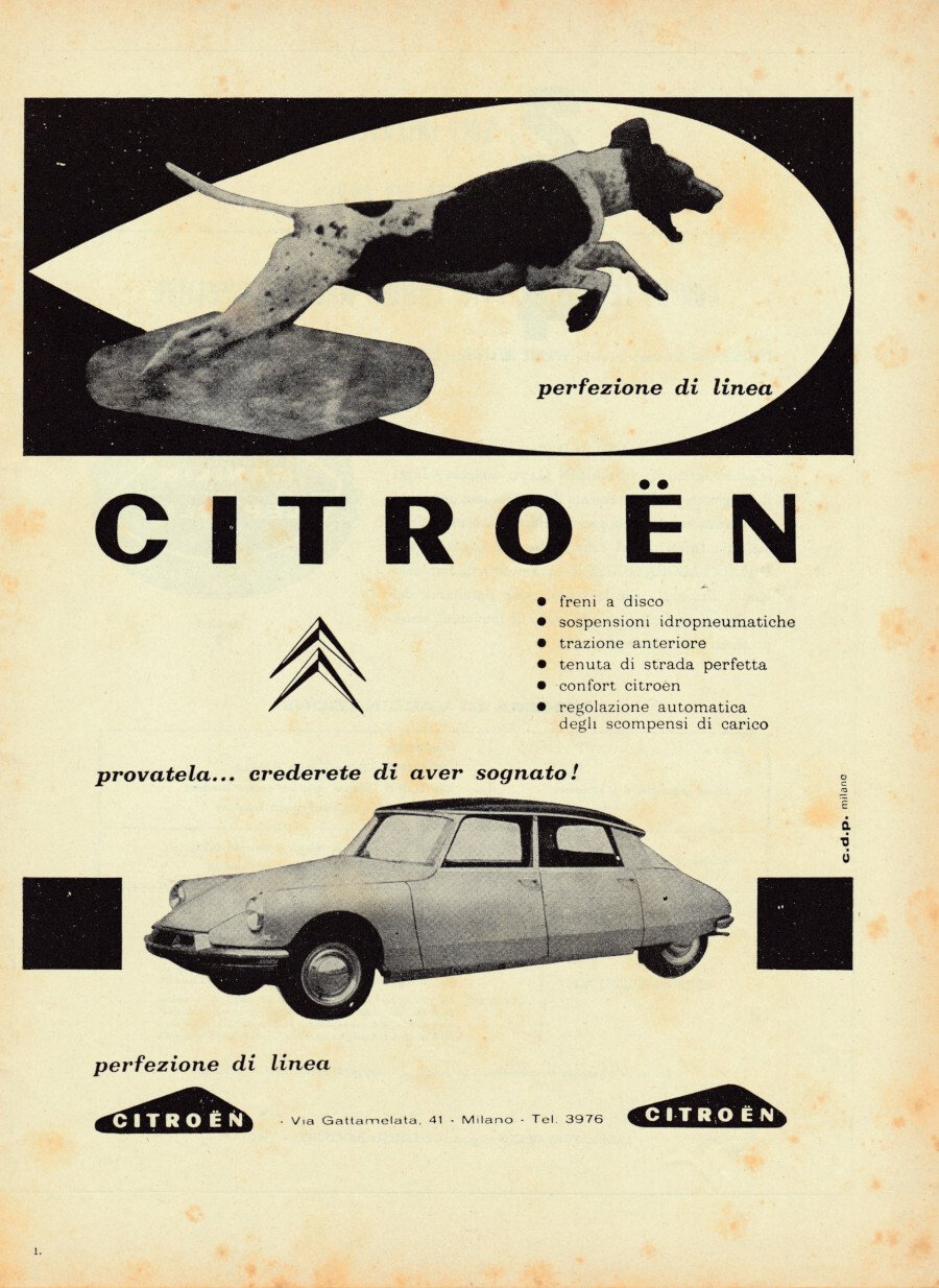 Citroen DS. Advertising 1961
