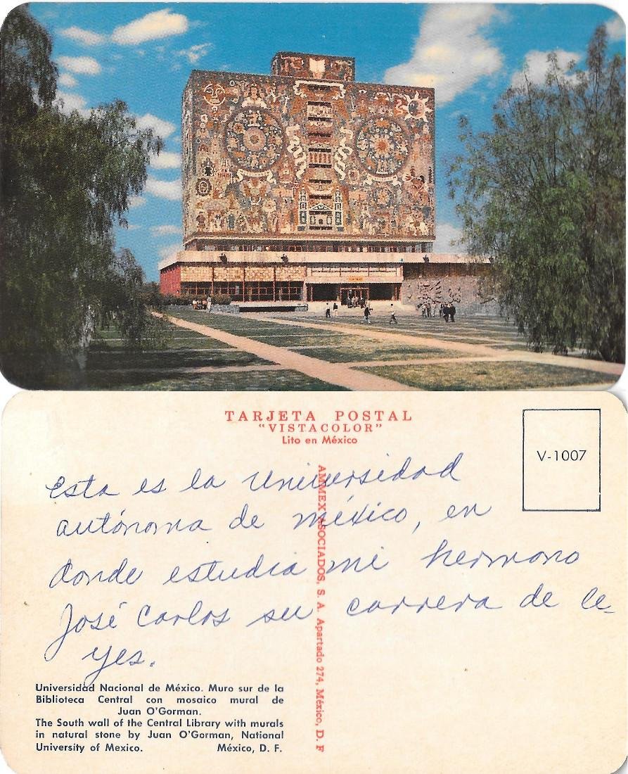 Città del Messico. Università, Biblioteca centrale. Non viaggiata