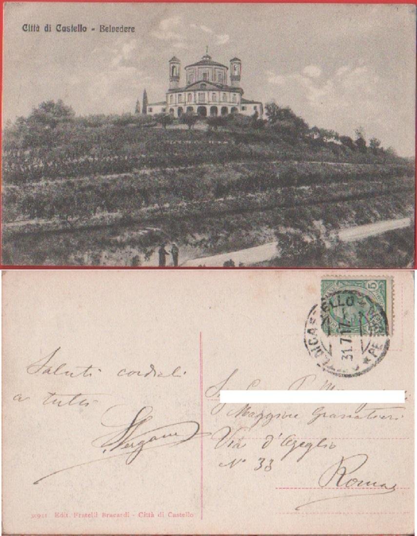 Città di Castello. Belvedere. Viaggiata 1917