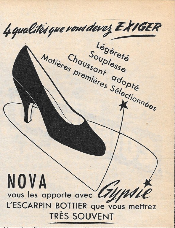 Cointreau / Nova Gypsie l'escarpin bottier - Advertising 1955