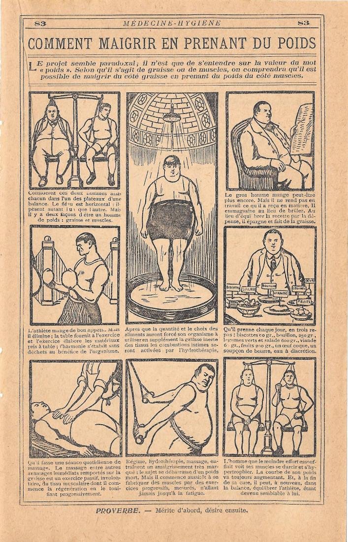Comment magrir en prenant du poids. Stampa 1930