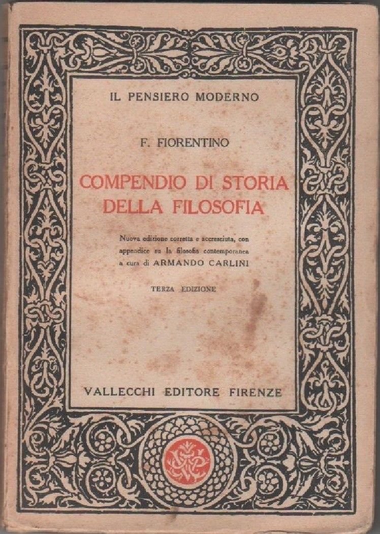 Compendio di storia della filosofia - F. FIorentino - Tre …