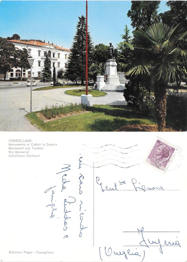 Conegliano. Monumento ai Caduti in Guerra. Viaggiata 1975