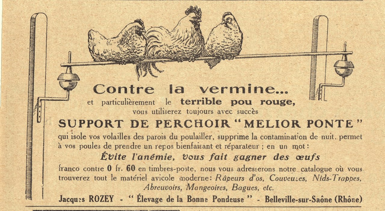 Contre la vermine support de perchoir Melior Ponte. Jaques Rozey. …