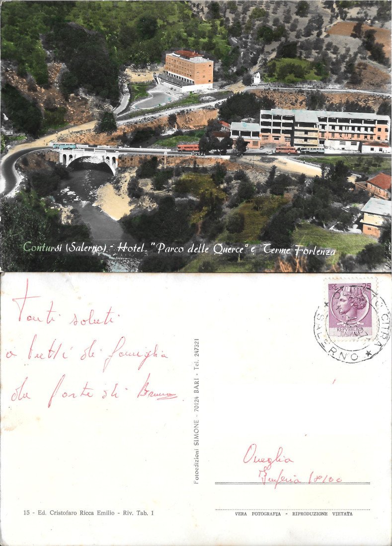 Contursi (SA). Hotel Parco delle Querce e Terme Forlenza. Viaggiata
