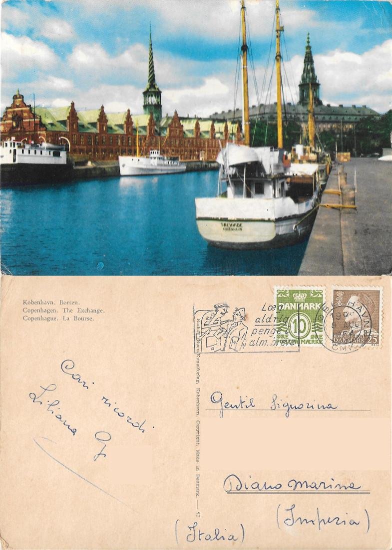 Copenhagen. The Exchange. Viaggiata 1964