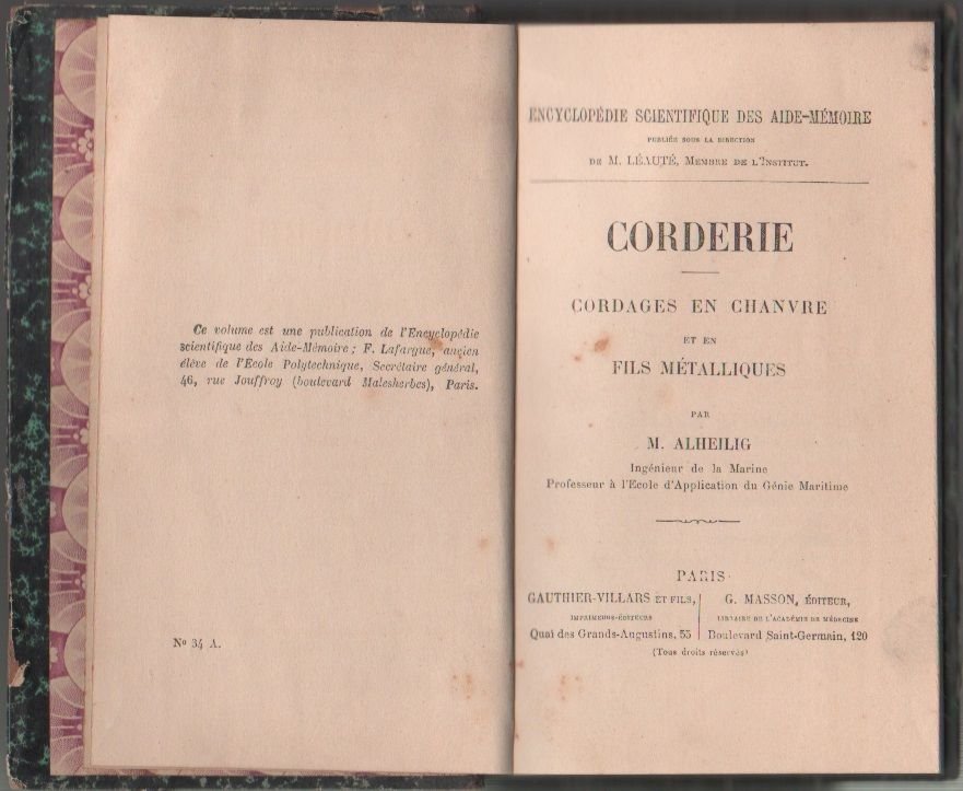 Corderie: cordages en chanvre et en fils métalliques - Alheilig …