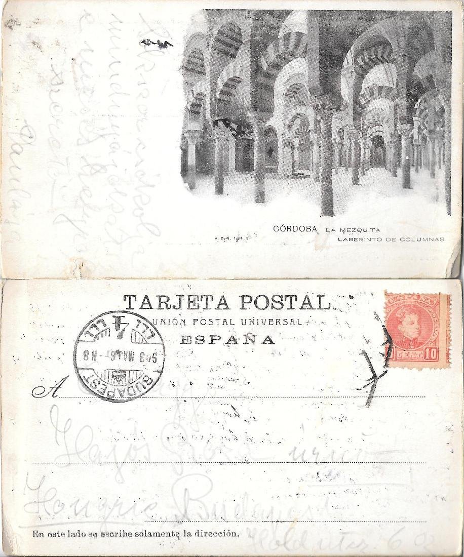 Cordoba. La Mezquita, Laberinto de Columnas. Viaggiata 1903